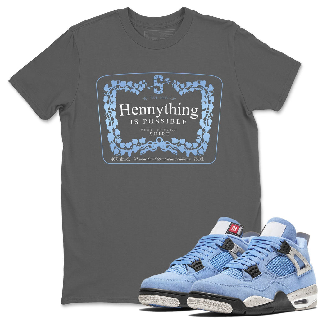 Hennything Match Cool Grey Tee Shirts | University Blue