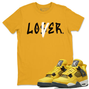 Loser Lover Match Gold Tee Shirts | Lightning
