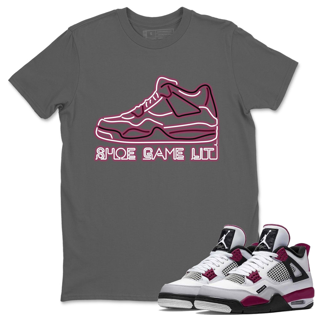 Shoe Game Lit Match Cool Grey Tee Shirts | PSG