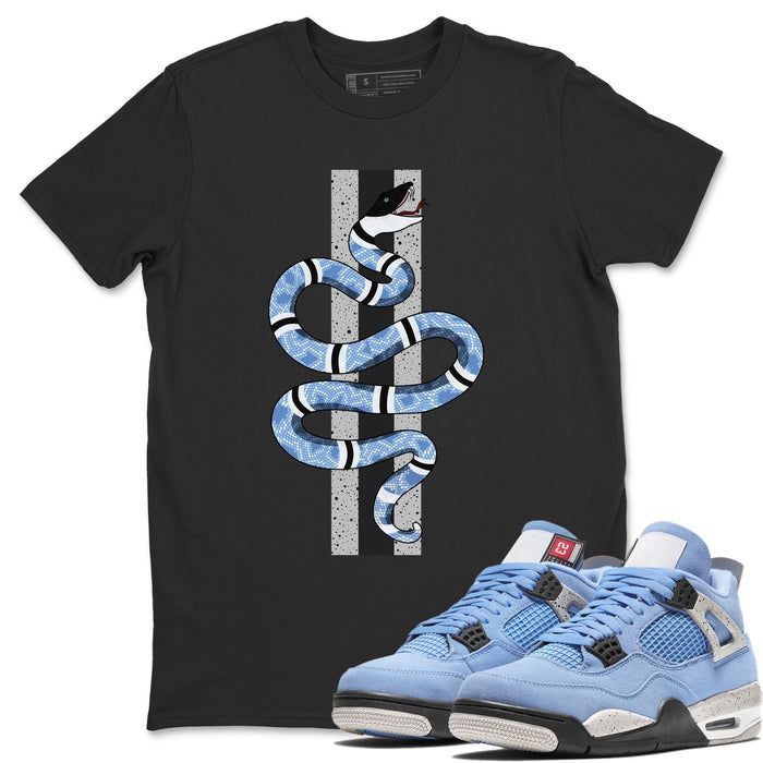 Snake Match Black Tee Shirts | University Blue