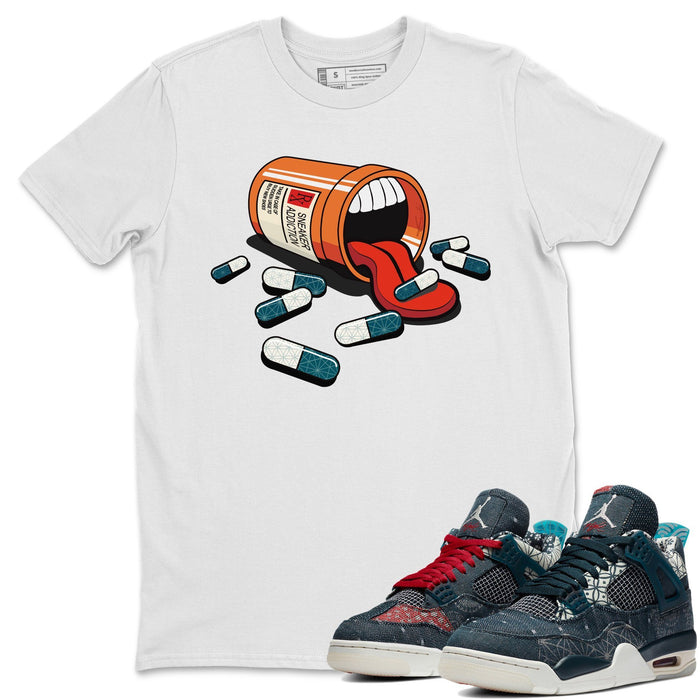 Sneaker Addiction Match White Tee Shirts | Deep Ocean