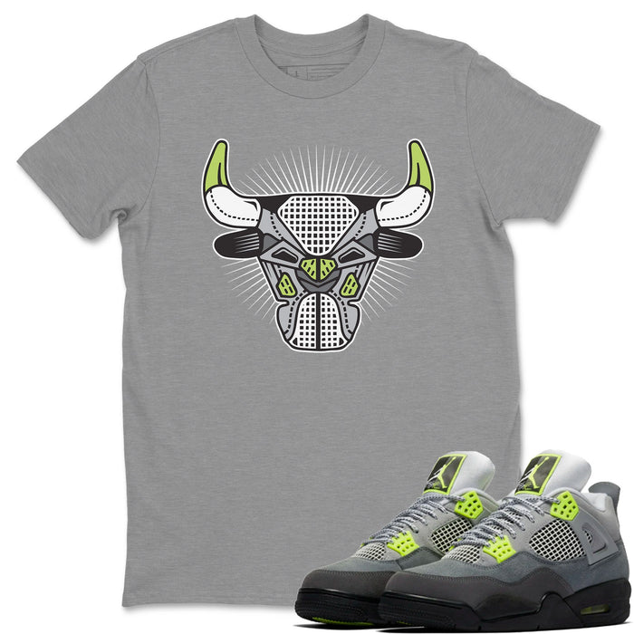 Bull Head Match Heather Grey Tee Shirts | '95 Neon