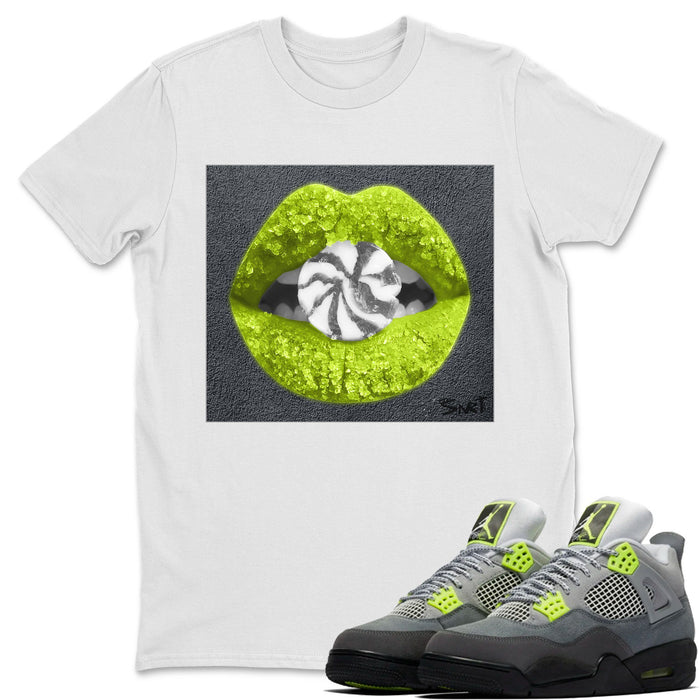 Lips Candy Match White Tee Shirts | '95 Neon