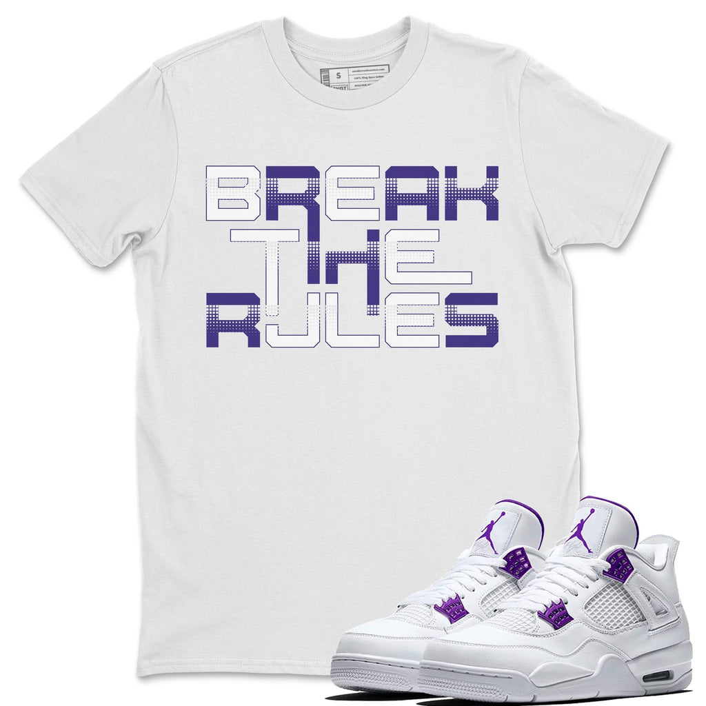 Break The Rules Match White Tee Shirts | Court Purple