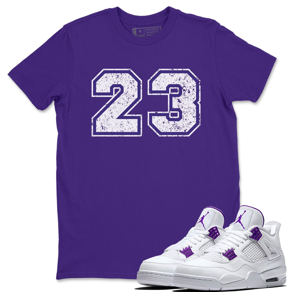 Distressed 23 Match Purple Tee Shirts | Court Purple