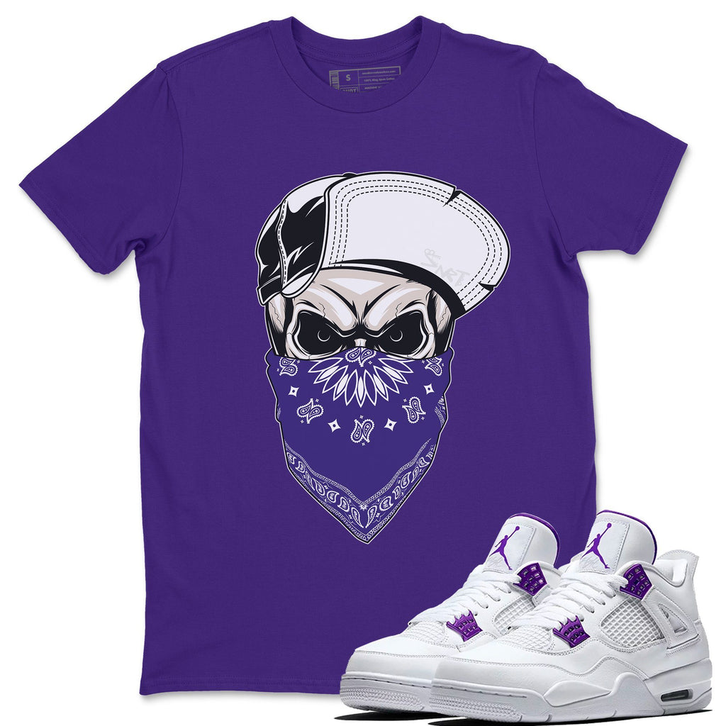Skull Hat Mask Match Purple Tee Shirts | Court Purple