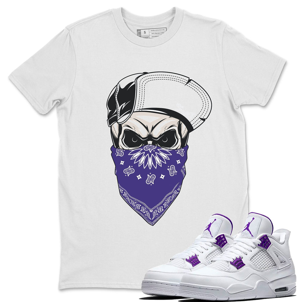 Skull Hat Mask Match White Tee Shirts | Court Purple