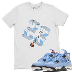 Steps Match White Tee Shirts | University Blue