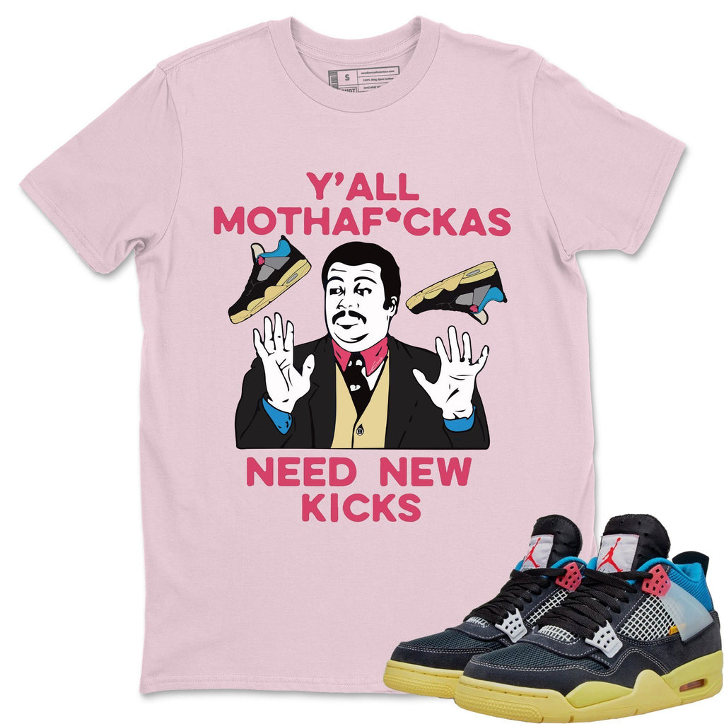 Y'all Need New Kicks Match Pink Tee Shirts | Union Off Noir