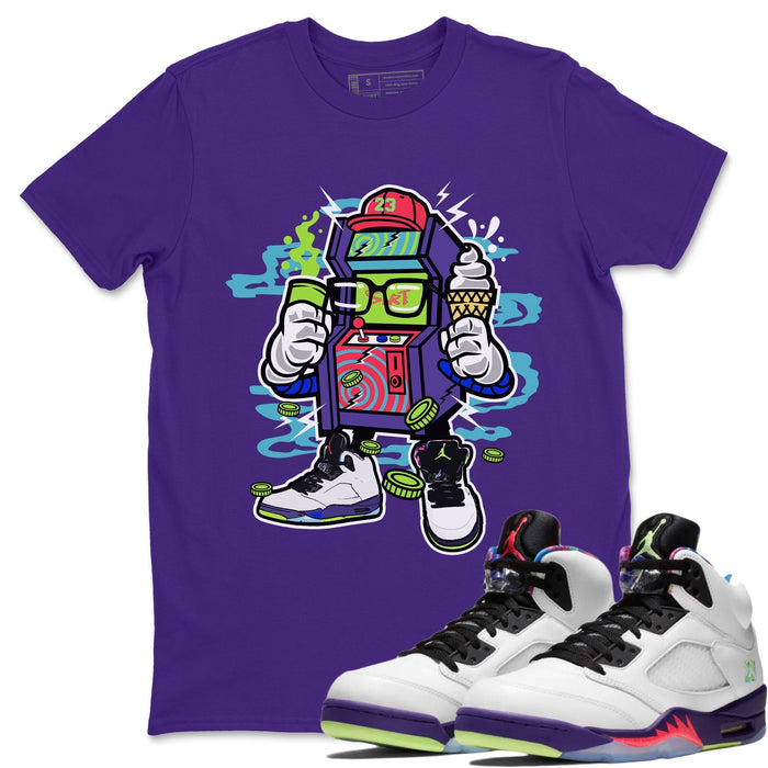 Arcade Machine Match Purple Tee Shirts | Ghost Green