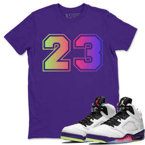 Number 23 Match Purple Tee Shirts | Ghost Green