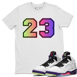 Number 23 Match White Tee Shirts | Ghost Green