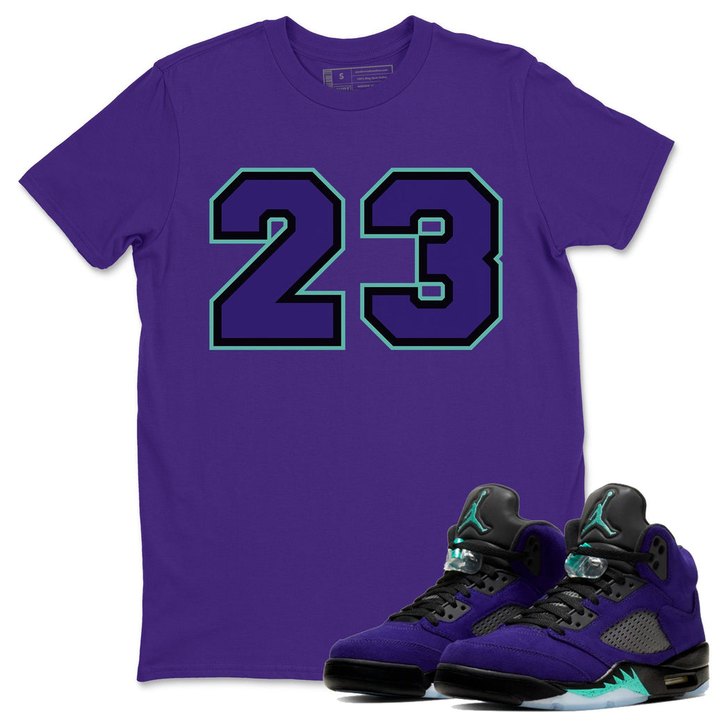 Number 23 Match Purple Tee Shirts | Purple Grape