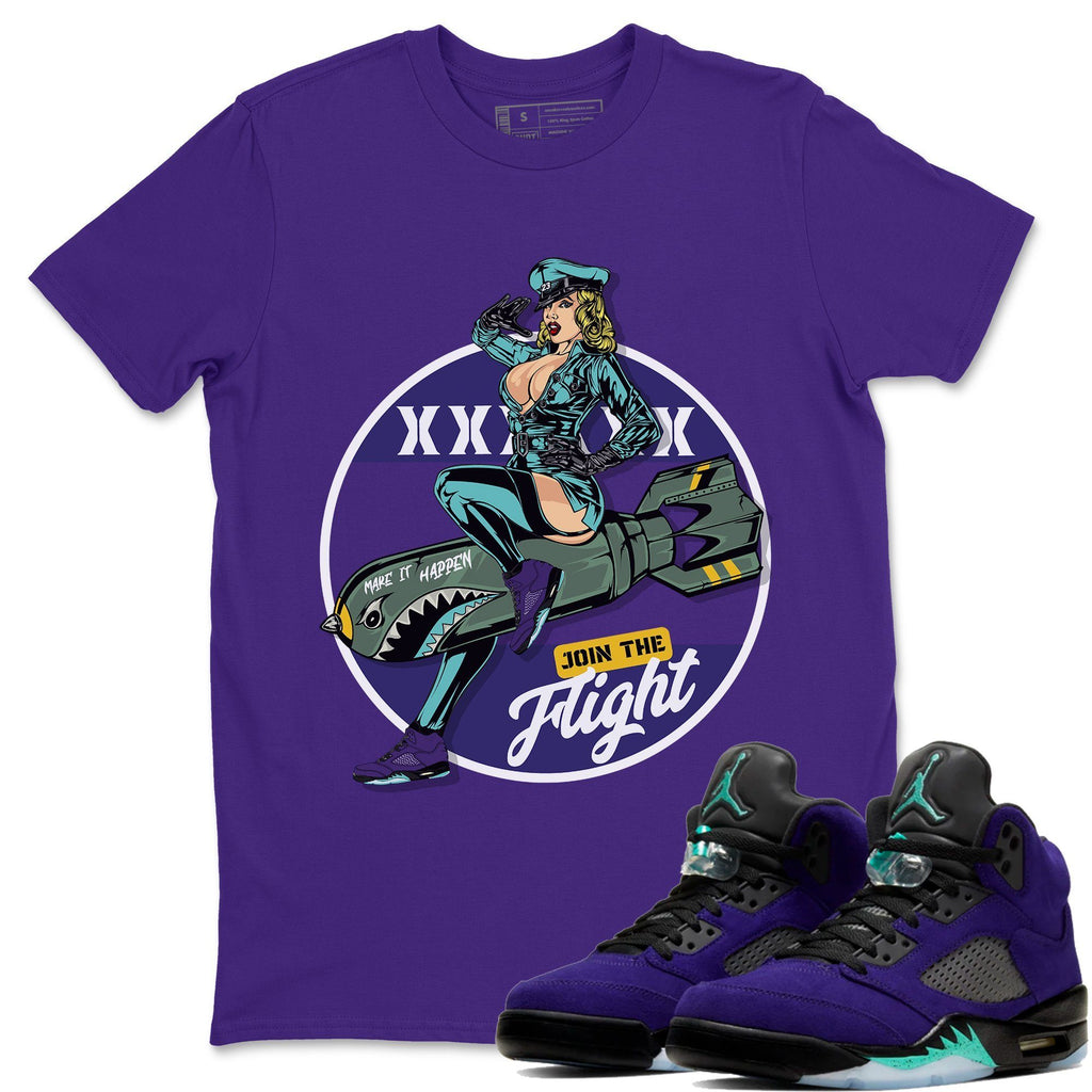 Pin Up Girl Match Purple Tee Shirts | Purple Grape