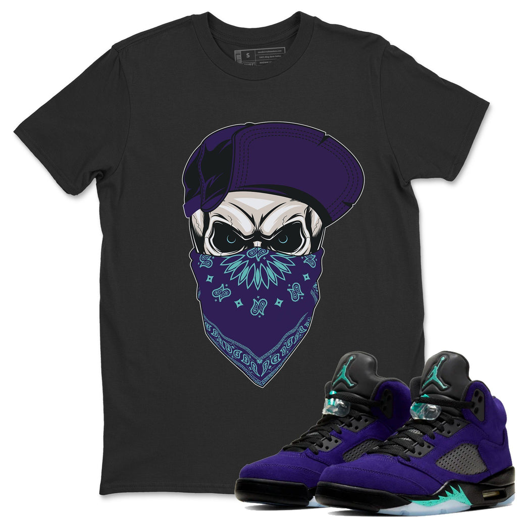 Skull Hat Match Black Tee Shirts | Purple Grape