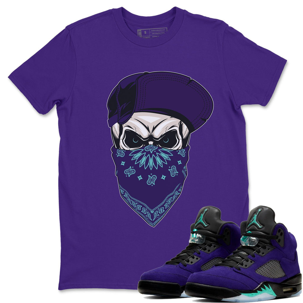 Skull Hat Match Purple Tee Shirts | Purple Grape