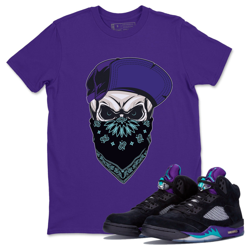Skull Hat Match Purple Tee Shirts | Black Grape