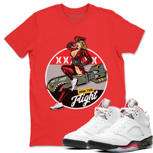 Pin Up Girl Match Red Tee Shirts | Fire Red
