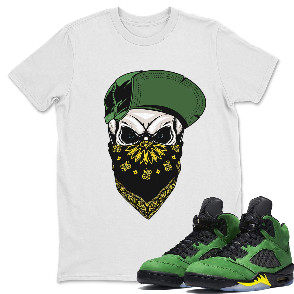 Skull Hat Match White Tee Shirts | Oregon Ducks