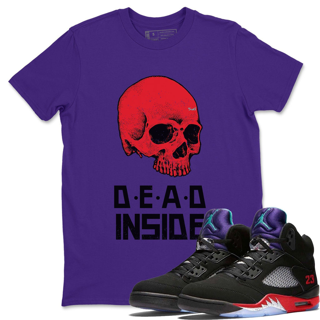 Skull Dead Inside Match Purple Tee Shirts | Top 3