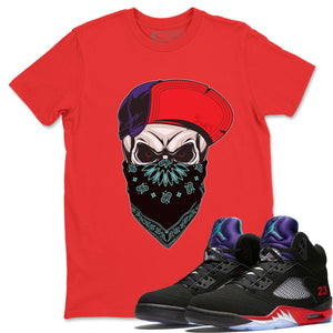 Skull Hat Mask Match Red Tee Shirts | Top 3