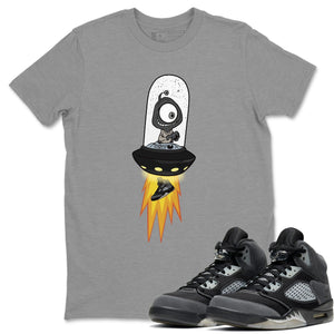 Alien Match Heather Grey Tee Shirts | Anthracite