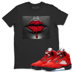 Bandana Lips Match Black Tee Shirts | Raging Bull