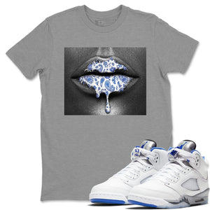 Bandana Lips Match Heather Grey Tee Shirts | Stealth