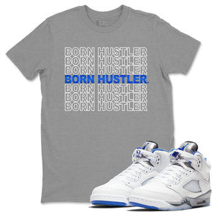 Born Hustler Match Heather Grey Tee Shirts | Stealth