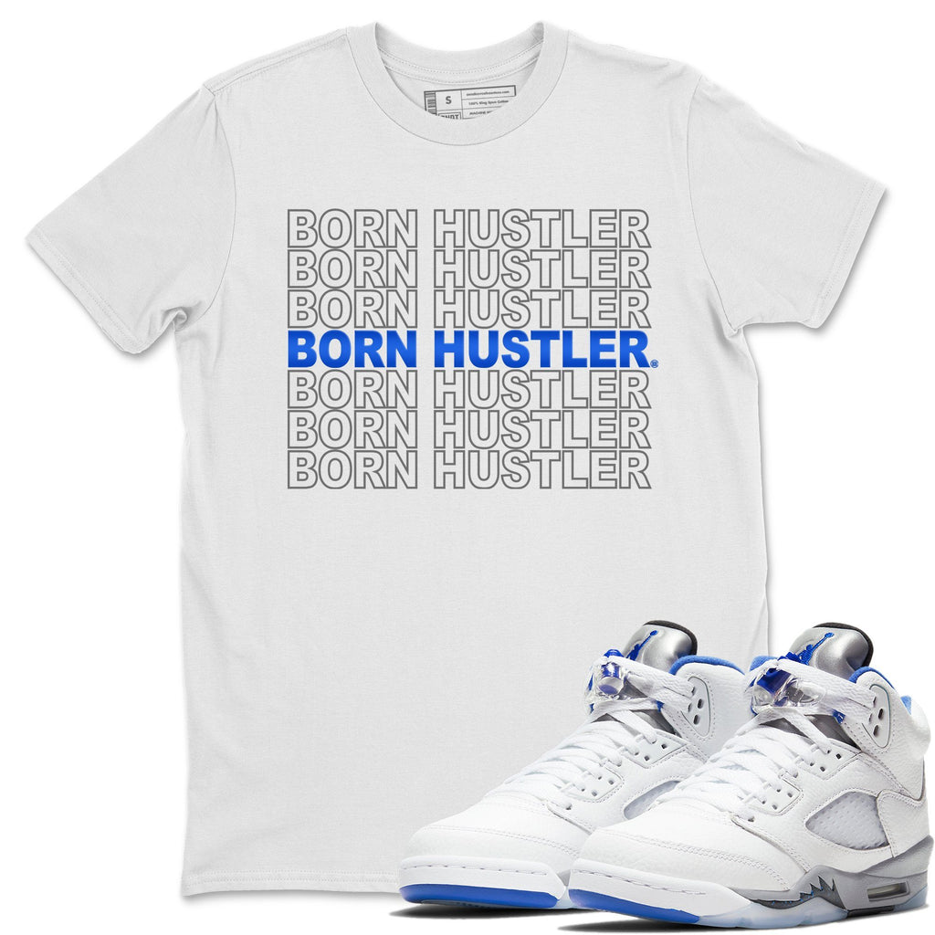 Born Hustler Match White Tee Shirts | Stealth