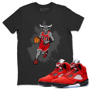 Bull Figure Match Black Tee Shirts | Raging Bull