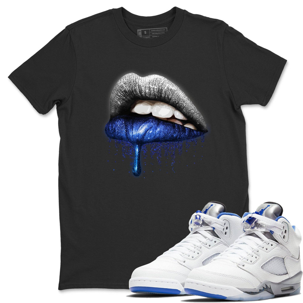 Dripping Lips Match Black Tee Shirts | Stealth