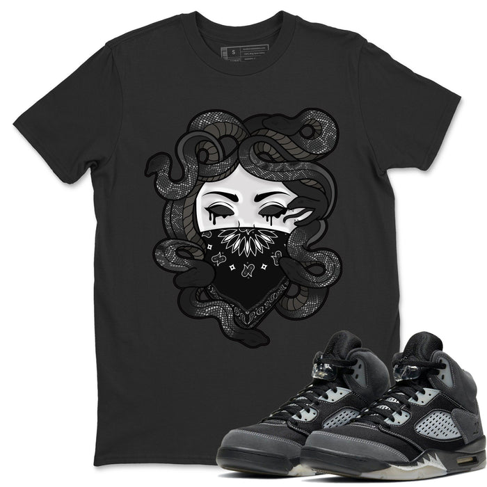 Medusa Match Black Tee Shirts | Anthracite