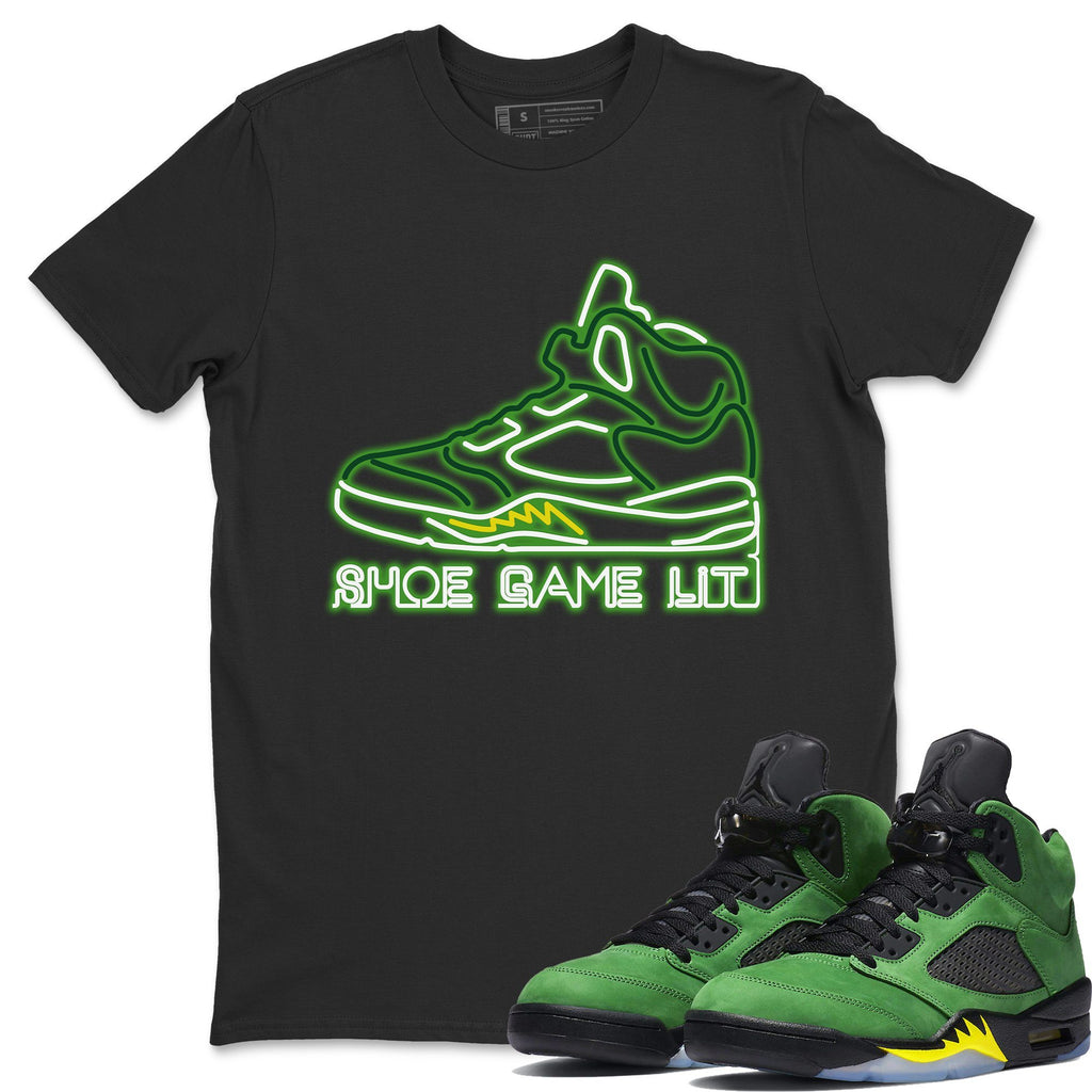 Shoe Game Lit Match Black Tee Shirts | Oregon Ducks