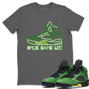 Shoe Game Lit Match Cool Grey Tee Shirts | Oregon Ducks