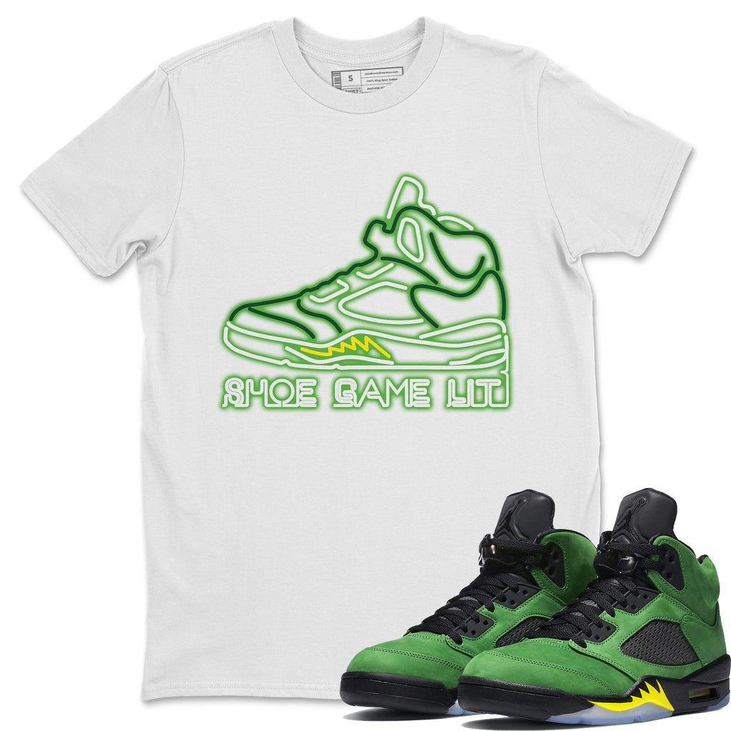 Shoe Game Lit Match White Tee Shirts | Oregon Ducks