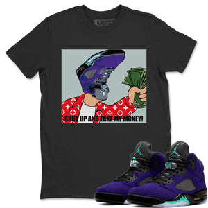 Sneakerhead Meme Match Black Tee Shirts | Purple Grape