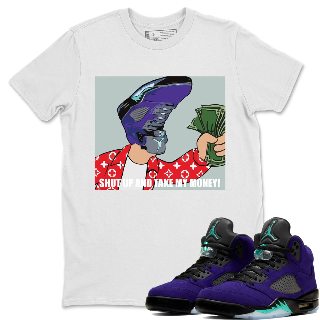 Sneakerhead Meme Match White Tee Shirts | Purple Grape