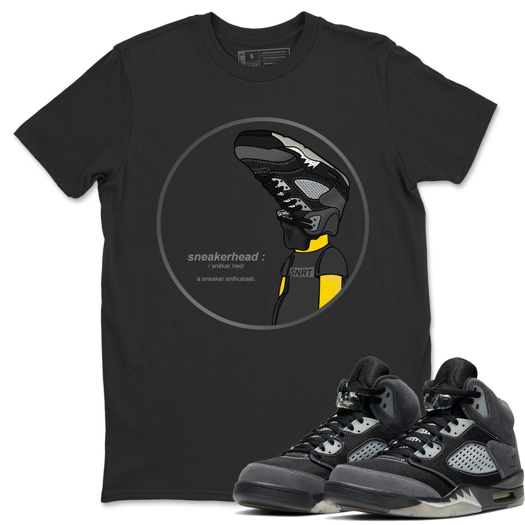 Sneakerhead Match Black Tee Shirts | Anthracite