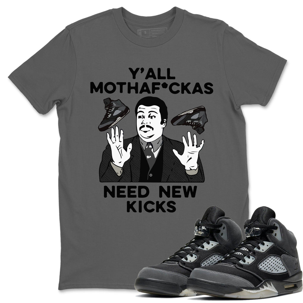 Y'all Need New Kicks Match Cool Grey Tee Shirts | Anthracite