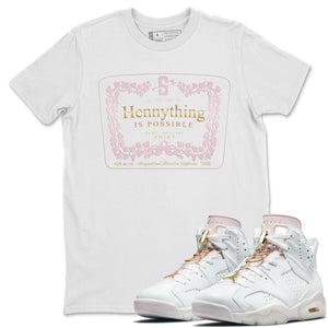 Hennything Match White Tee Shirts | Gold Hoops