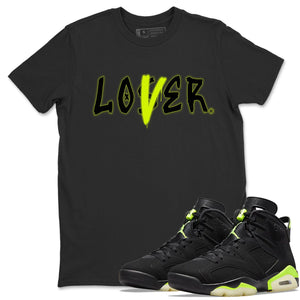 Loser Lover Match Black Tee Shirts | Electric Green