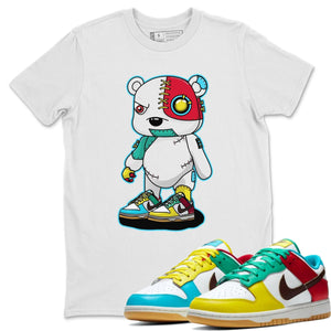 Cyborg Bear Match White Tee Shirts | Free 99 White
