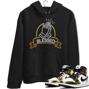 Blessed Match Hoodie | Metallic Gold