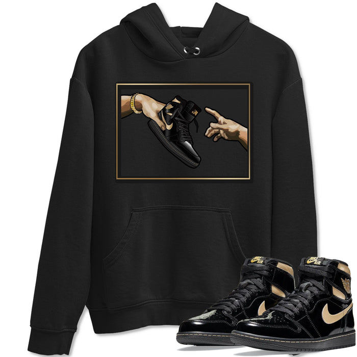 Adam's Creation Match Hoodie | Black Metallic Gold