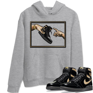 Adam's Creation Match Hoodie | Black Metallic Gold