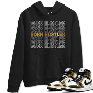 Born Hustler Match Hoodie | Metallic Gold
