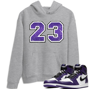 Distressed 23 Match Hoodie | Court Purple