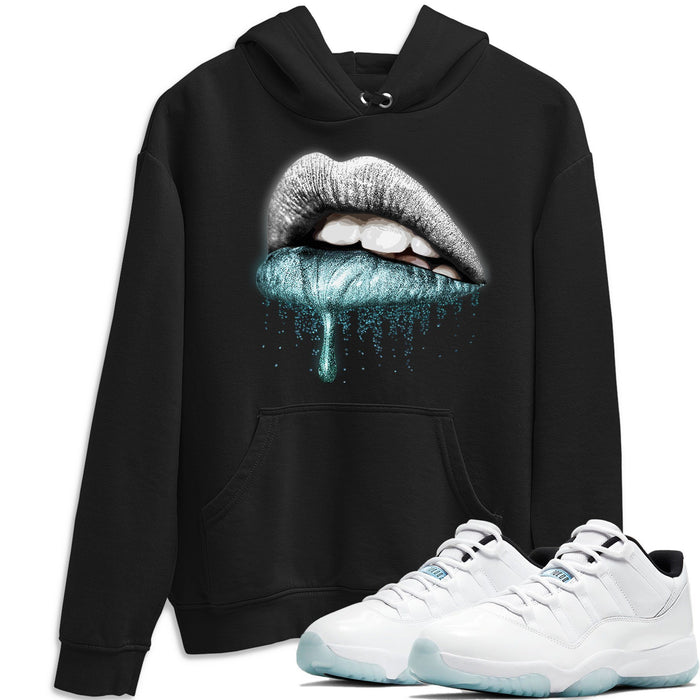 Dripping Lips Match Hoodie | Legend Blue