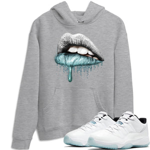 Dripping Lips Match Hoodie | Legend Blue